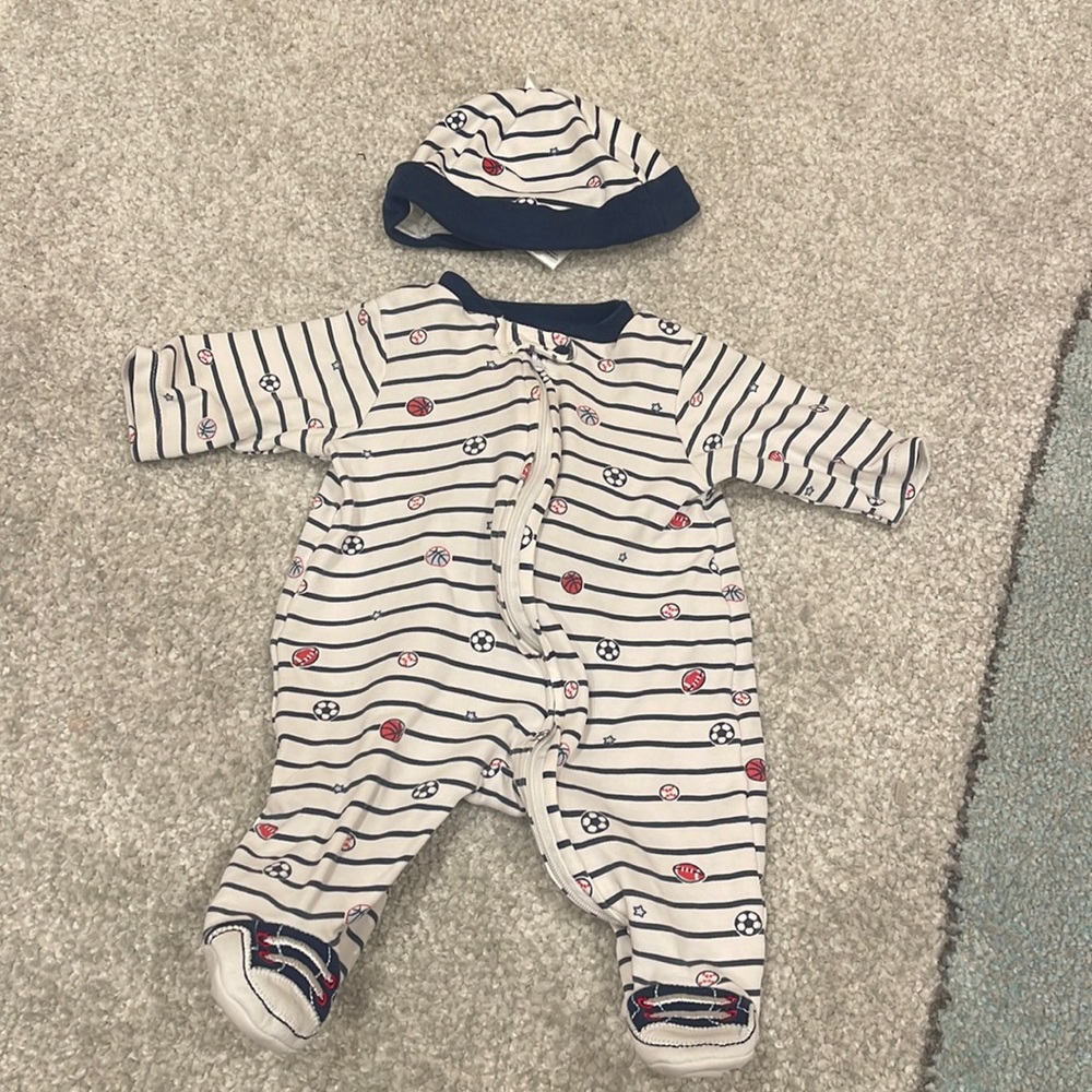 Adorable footie and hat